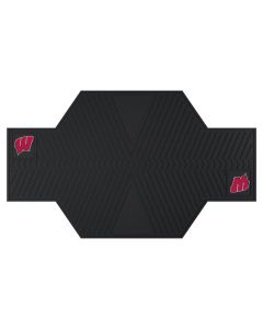 Fanmats ® - University of Wisconsin Heavy Duty Rubber Motorcycle Mat (15224)