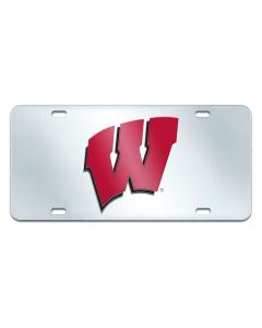 Fanmats ® - University of Wisconsin Mirrored Inlaid Acrylic License Plate (15090)