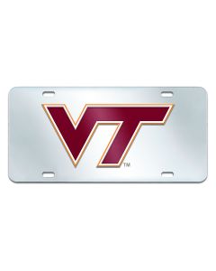 Fanmats ® - Virginia Tech Mirrored Inlaid Acrylic License Plate (15105)