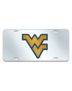 Fanmats ® - West Virginia University Mirrored Inlaid Acrylic License Plate (15054)