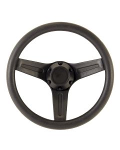 Forever Sharp ® - 12.5 Inch Black Boat Steering Wheel With Black PVC Spokes (3001)