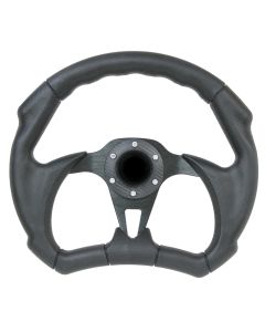 Forever Sharp ® - 12 Inch Black D-Wheel Steering Wheel (F892)
