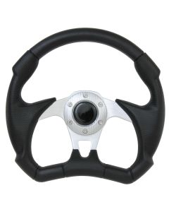 Forever Sharp ® - 12 Inch Black D-Wheel Steering Wheel (F893)