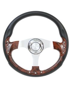 Forever Sharp 14 Inch Dark Burlwood Steering Wheel F815