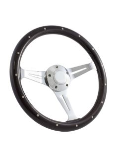 Forever Sharp 14 Inch Dark Wood Euro Rivet Steering Wheel 2011, Main Image