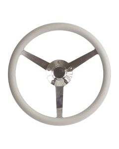 Forever Sharp ® - 14 Inch Polished Sprint Lakester Steering Wheel With Grey Half Wrap Grip (8005-G)