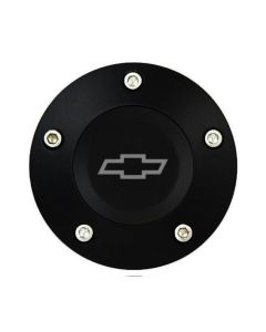 Forever Sharp Black 5 Hole Horn Button with Chevrolet Engraving (HB5-Chevy), Main Image