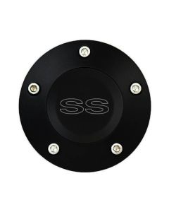 Forever Sharp Black 5 Hole Horn Button with SS Engraving (HB5-SS), Main Image