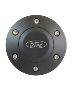Forever Sharp ® - Black Powder Coated Horn With Ford Engraving For 6 Hole Wheels (HB6-FORD)