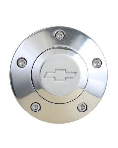 Forever Sharp Polished 5 Hole Horn Button with Chevrolet Engraving (HP5-Chevy), Main Image