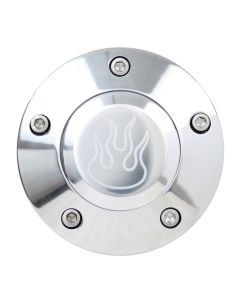 Forever Sharp ® - Polished Horn With Flame Engraving For 5 Hole Wheels (HP5-FLAME)
