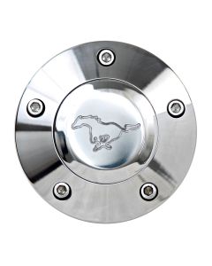 Forever Sharp ® - Polished Horn With Mustang Engraving For 5 Hole Wheels (HP5-MUSTANG)