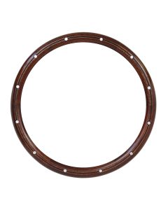 Forever Sharp Real Mahogany With Aluminum Rivets Half Wrap Steering Wheel Grip HW14SMRBA, Main Image