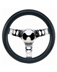 Grant ® - 10 Inch Black Foam Cushion Classic Series Steering Wheel with Chrome 3-Spoke Design (833)