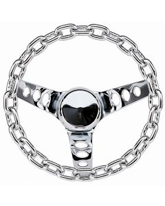 Grant ® - 10 Inch Chrome Chain Classic Series Chain Steering Wheel with Chrome 3-Spoke Design (741)