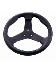 Grant ® - 11.75 Inch Black Suede Leather Suede Series Steering Wheel with Silver Anodized Aluminum 3-Spoke Design (687)