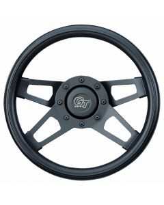 Grant ® - 13.5 Inch Black Cushion Challenger Steering Wheel with Matte Black Dual Plane Spokes (414)