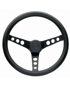 Grant ® - 13.5 Inch Black Cushion Classic Series Steering Wheel with Black Steel 3-Spoke Design (338)
