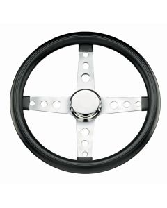 Grant ® - 13.5 Inch Black Cushion Classic Series Steering Wheel with Chrome 4-Spoke Design (470)