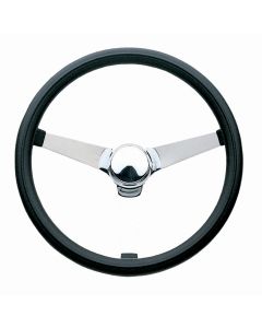 Grant ® - 13.5 Inch Black Foam Cushion Classic Series Steering Wheel with Chrome 3-Spoke Design (830)