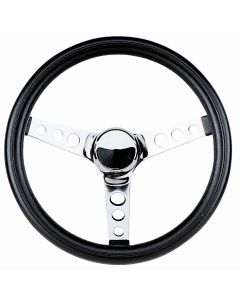 Grant ® - 13.5 Inch Black Foam Cushion Classic Series Steering Wheel with Chrome 3-Spoke Design (831)