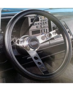Grant ® - 13.5 Inch Extra Thick Black Cushion Classic Series Steering Wheel with Chrome 3-Spoke Design and Horn Button (838-BH)
