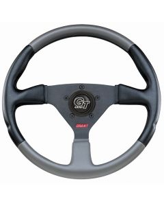 Grant ® - 13.75 Inch Black-Gray Leather Formula 1 Steering Wheel with Black 3-Spoke Design (1066)