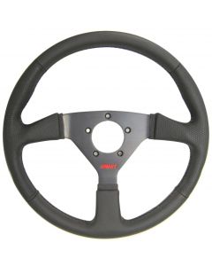 Grant ® - 13.75 Inch Black Leather Corsa GT Steering Wheel with Black Anodized 3-Spoke Design (1020)