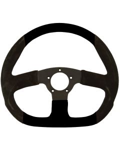 Grant ® - 13.75 Inch Black Suede Leather Suede Series Steering Wheel with Black Anodized 3-Spoke Design (670)