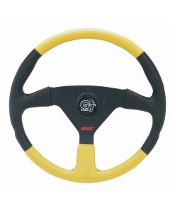Grant ® - 13.75 Inch Black-Yellow Leather Formula 1 Steering Wheel with Black 3-Spoke Design (1068)