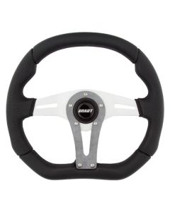 Grant ® - 13.75 Inch Gray Cushion D Series Steering Wheel with Aluminum 3-Spoke (494)