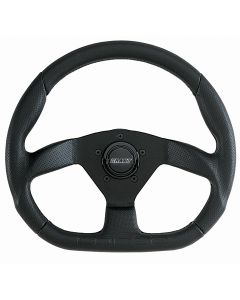 Grant 13.75 x 12.75 Inch Black Leather Corsa D Shape Steering Wheel, Item Image