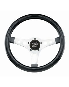 Grant ® - 13 Inch Black Foam Cushion GT Sport Steering Wheel with Brilliant Chrome 3-Spoke Design (701)