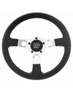 Grant ® - 13 Inch Black Leather Grained Vinyl Formula GT Steering Wheel with Highly Polished Aluminum 3-Spoke Design (771)