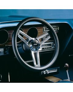 Grant ® - 14.5 Inch Black Cushion Classic Series 5 Style Steering Wheel with Chrome Steel 3-Spoke Design (990)