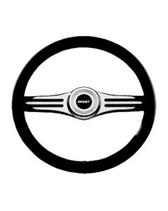 Grant ® - 14.75 Inch Black Leather Two Tone Heritage Collection Steering Wheel with Aluminum Polished 2-Spoke Design (15861)