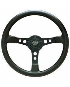 Grant ® - 15 Inch Black Vinyl Formula GT Steering Wheel with Black Anodized 3-Spoke Design (1770)