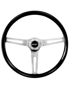 Grant 16 Inch Real Mahogany Wood Rim Classic Series GM Steering Wheel with Brushed Stainless Steel 3-Spoke, Item Image