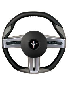 Grant Black-Grey Rubber Revolution Style OEM Airbag Replacement Steering Wheel, Item Image