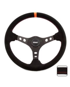 Grant ® - Black Rubber Racing Steering Wheel with 3-Spoke Design and Orange Marker (699)