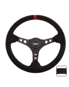 Grant ® - Black Rubber Racing Steering Wheel with 3-Spoke Design and Red Marker (695)