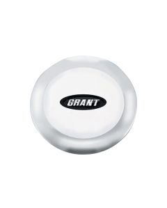 Grant ® - Oval Grant Logo Polished Aluminum Banjo Style Billet Horn Button (5861)