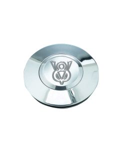 Grant ® - V-8 Logo Polished Billet Banjo Style Billet Horn Button (5867)