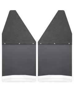 Husky Liners ® - Black Kick Back Mud Flaps 12" Wide with Black Top and Stainless Steel Weight (17100)