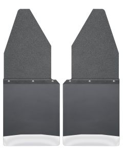 Husky Liners ® - Black Kick Back Mud Flaps 12" Wide with Black Top and Stainless Steel Weight (17104)
