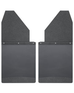 Husky Liners ® - Black Kick Back Mud Flaps 14" Wide with Black Top and Black Weight (17112)