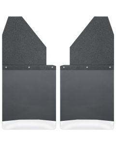 Husky Liners ® - Black Kick Back Mud Flaps 14" Wide with Black Top and Stainless Steel Weight (17111)