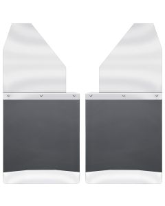 Husky Liners ® - Black Kick Back Mud Flaps 14" Wide with Stainless Steel Top and Weight (17113)