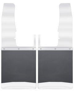 Husky Liners ® - Stainless Steel Kick Back Mud Flaps Front 12" Wide with Stainless Steel Top and Weight (17098)