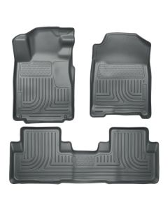 Husky Liners ® - WeatherBeater™ Grey Custom Footwell Coverage Front and 2nd Seat Floor Liners (98102)